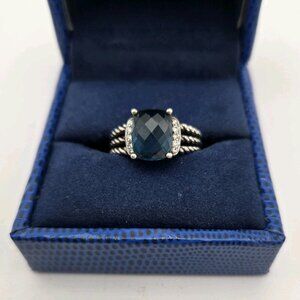 David Yurman Midnight Blue and Silver Ring